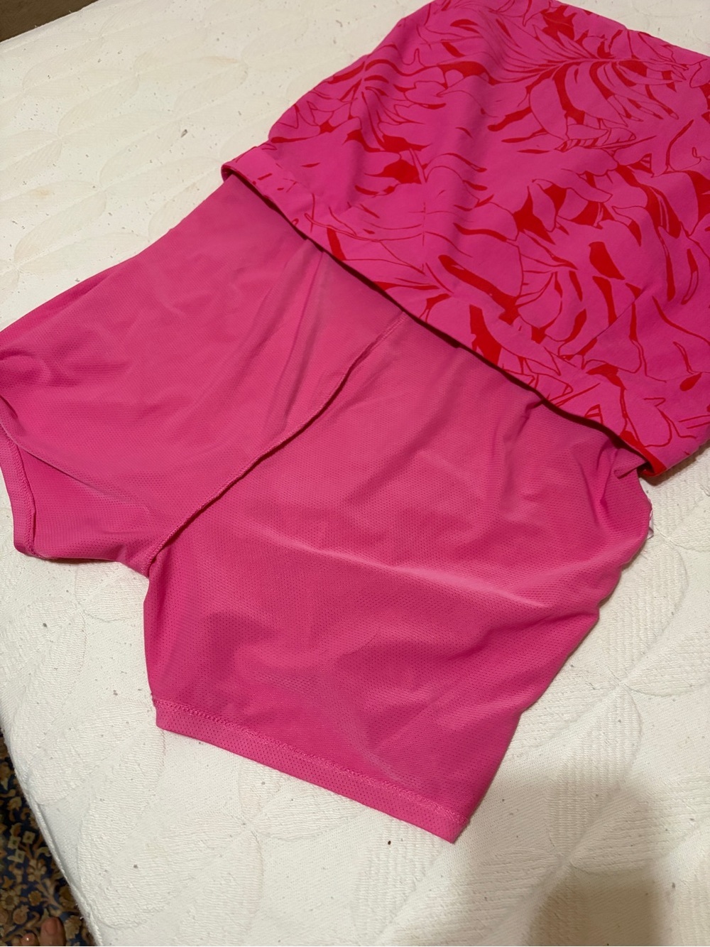 Rafaella size XL bright pink skort with floral design. Preppy perfection. - Picture 10 of 13